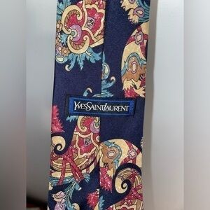 Vintage Yves Saint Laurent Paris Floral neck tie